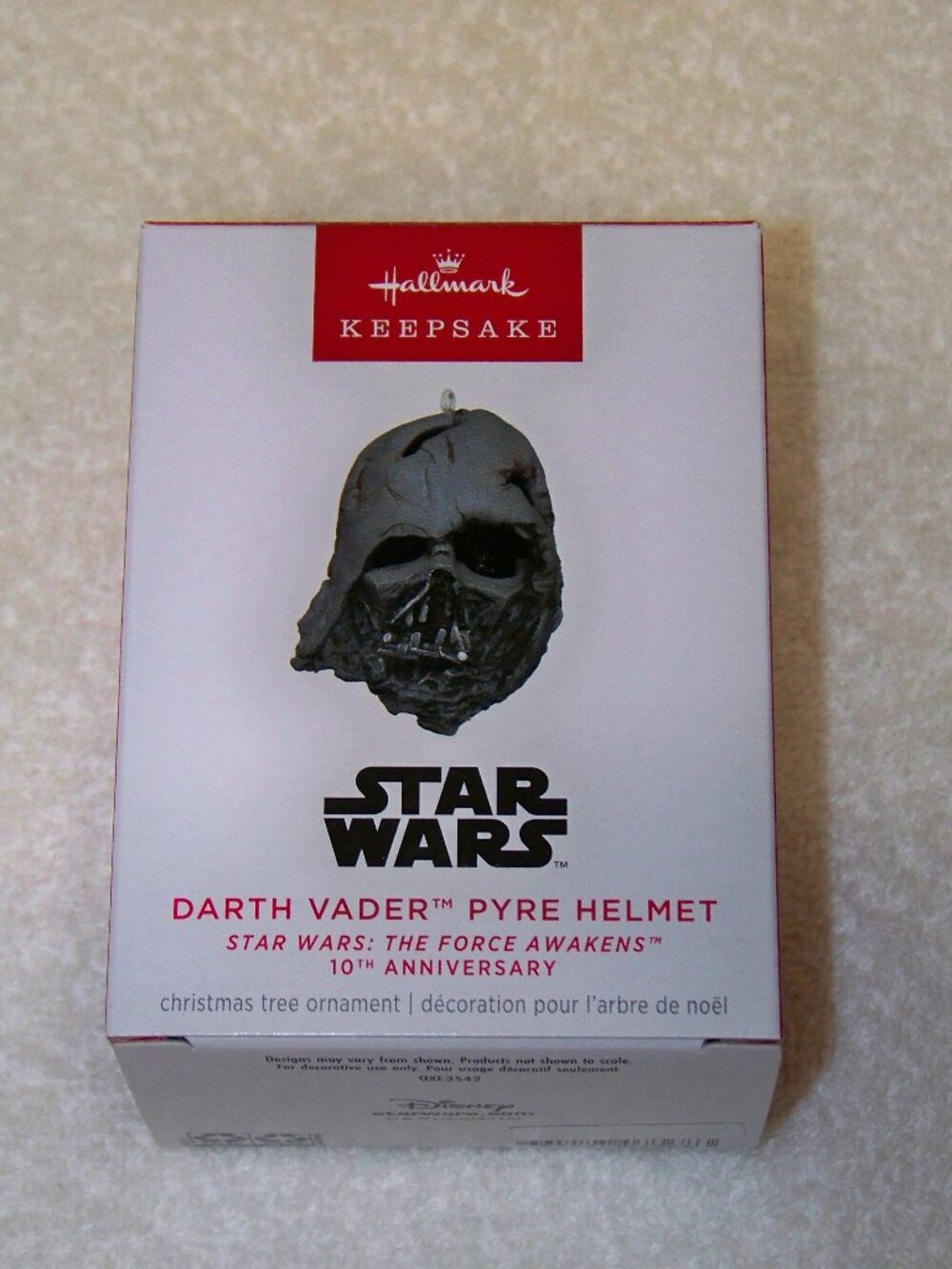 2025 Hallmark Ornament Star Wars Darth Vader Pyre Helmet, New